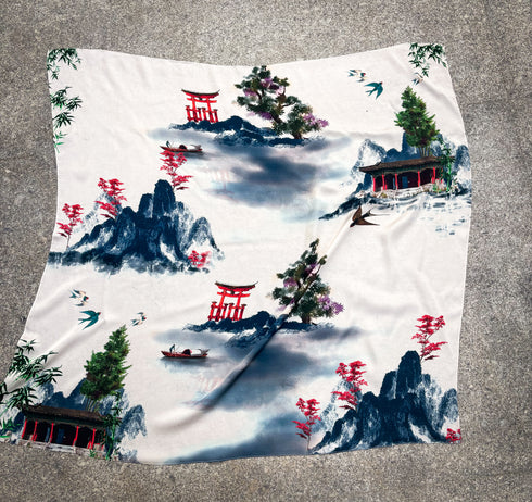 Zen Silk Scarf- White